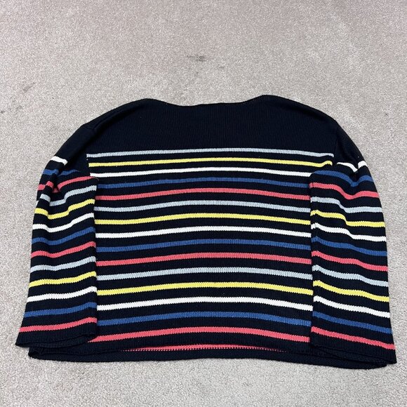 Premise Sweater Women’s Multicolored Striped Long Sleeve Pullover Size Large - Picture 11 of 11